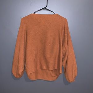 Rusty Off the Shoulder Puff Sleeve